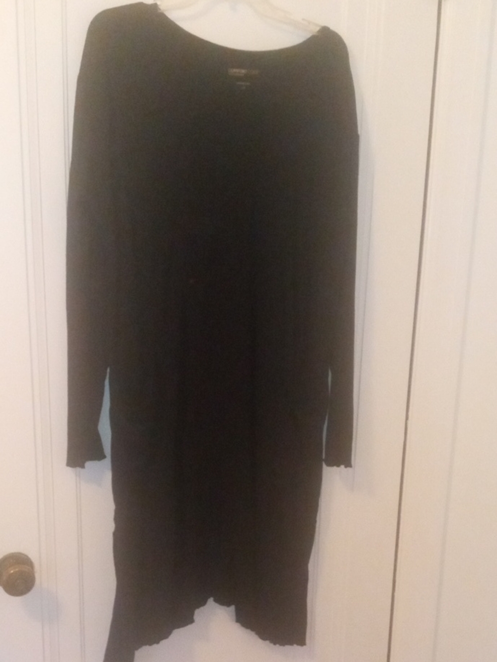Black Long Sleeve Women's Dress 1x, with pockets loose fit